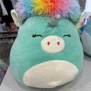 Squishmallow Unicorn Toy with Rainbow Mane